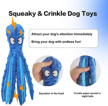 Load image into Gallery viewer, Dog Squeaky Toys Octopus - No Stuffing Crinkle Plush Dog Toys
