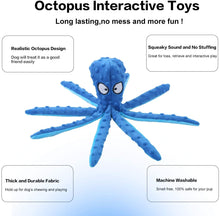 Load image into Gallery viewer, Dog Squeaky Toys Octopus - No Stuffing Crinkle Plush Dog Toys