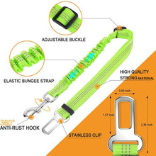 Load image into Gallery viewer, Reflective Car Seat Belt for Dogs with Elastic Bungee Buffer
