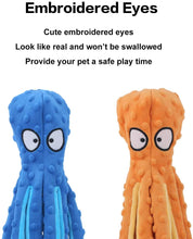 Load image into Gallery viewer, Dog Squeaky Toys Octopus - No Stuffing Crinkle Plush Dog Toys