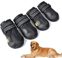 Load image into Gallery viewer, 4PCS Waterproof Dog Booties with Reflective Straps