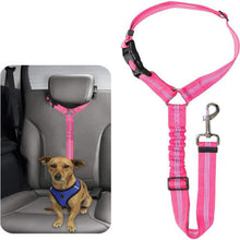 Load image into Gallery viewer, Headrest Restraint Dog Car Seat Belt with Elastic Nylon Bungee Buffer
