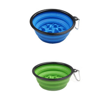Load image into Gallery viewer, 2 Pack Outdoor Collapsible Dog Bowls with Carabiner Clip
