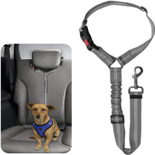 Load image into Gallery viewer, Headrest Restraint Dog Car Seat Belt with Elastic Nylon Bungee Buffer