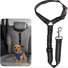 Load image into Gallery viewer, Headrest Restraint Dog Car Seat Belt with Elastic Nylon Bungee Buffer