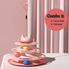 Load image into Gallery viewer, Pet Interactive Fun Roller Exerciser 4 Level Cat Turntable Cat Toys