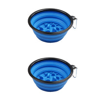 Load image into Gallery viewer, 2 Pack Outdoor Collapsible Dog Bowls with Carabiner Clip