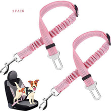 Load image into Gallery viewer, Reflective Car Seat Belt for Dogs with Elastic Bungee Buffer