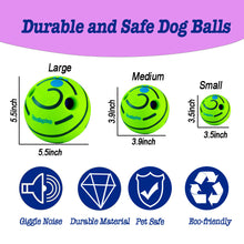 Load image into Gallery viewer, PawHot Interactive Dog Toy Squeaky Balls Wobble Wag Giggle Ball With Holes Puppy Teething Toys Active Rolling Ball For All Dogs
