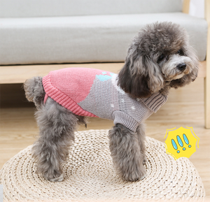 Cartoon Patterned Dog Sweater