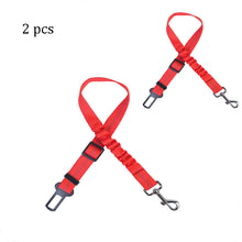 Load image into Gallery viewer, Reflective Car Seat Belt for Dogs with Elastic Bungee Buffer
