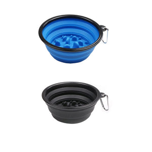 2 Pack Outdoor Collapsible Dog Bowls with Carabiner Clip