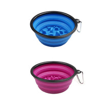 Load image into Gallery viewer, 2 Pack Outdoor Collapsible Dog Bowls with Carabiner Clip
