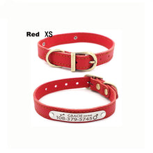 Load image into Gallery viewer, Customizable Genuine Leather Dog Collars For Small Pets
