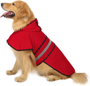 Dog Raincoat Hooded Slicker Poncho